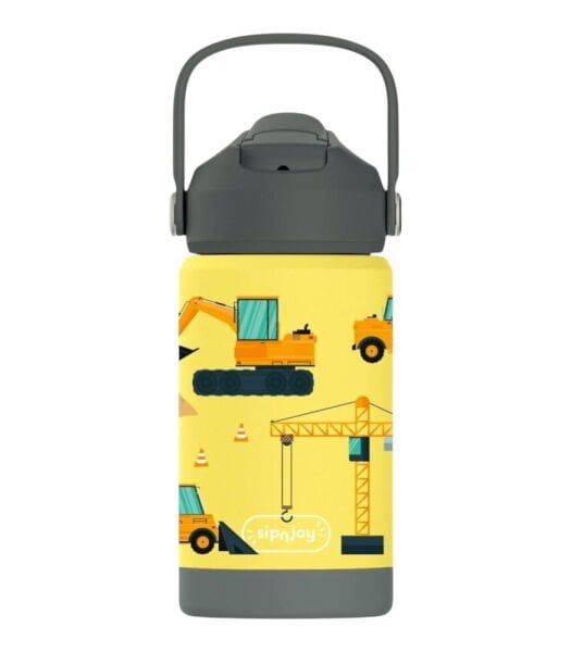 SipnJoy FlipSip Çocuk Su Termosu (360 ml) // Builder Buddy