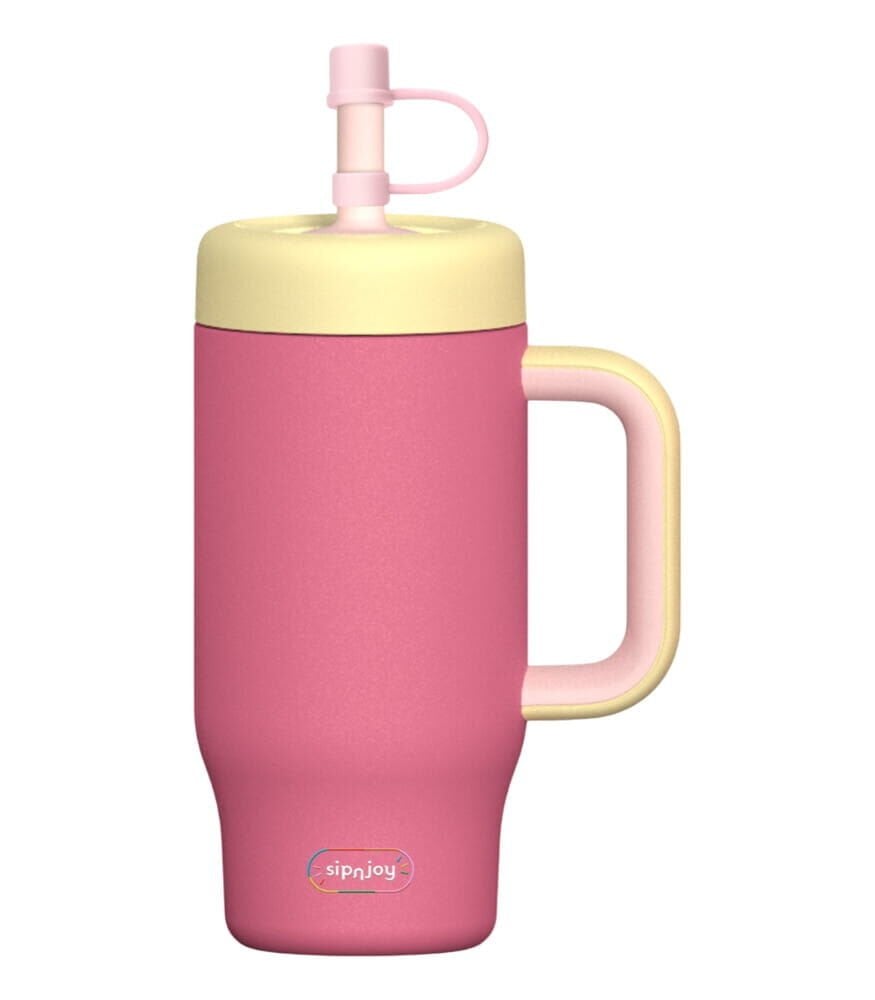 SipnJoy HandleHug Tumbler Termos Pipetli Suluk (550 ml) // Pembe