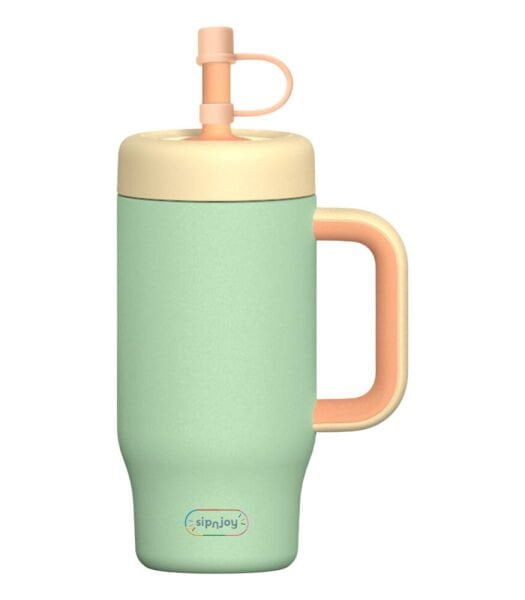 SipnJoy HandleHug Tumbler Termos Pipetli Suluk (550 ml) // Mint