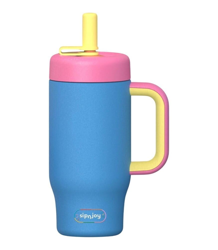 SipnJoy HandleHug Tumbler Termos Pipetli Suluk (550 ml) // Lacivert