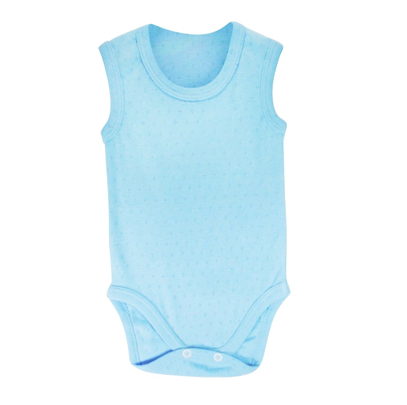 Sema Baby Jakarlı Askılı Badi (Body) - Mavi 0-6 Ay