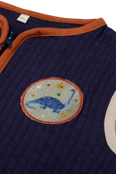 Miela Kids Kontrast Biyeli Kapitone  Lacivert