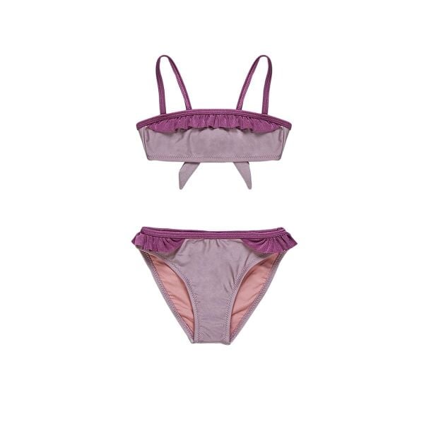 PERALINA Elisa - Lila straplez çocuk bikini