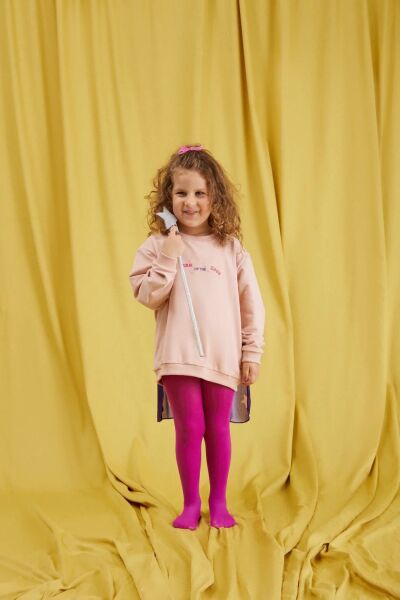 Miela Kids Pelerin Detaylı Sweatshirt - Somon