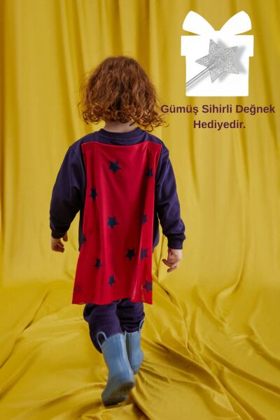 Miela Kids Pelerin Detaylı Sweatshirt -  Gece Mavisi