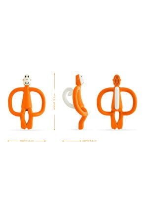 Matchstick Monkey Monkey Silikon Diş Kaşıyıcı Turuncu