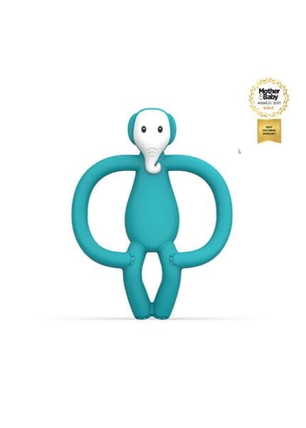Matchstick Monkey Echo Elephant Silikon Diş Kaşıyıcı Turkuaz