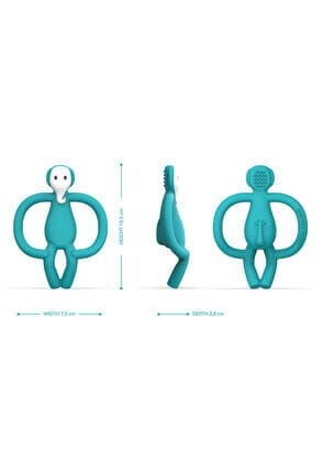 Matchstick Monkey Echo Elephant Silikon Diş Kaşıyıcı Turkuaz