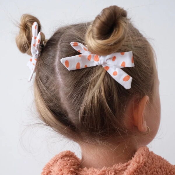 MA&MAA ORANGE POLKA DOT - Mini Twist fiyonk set