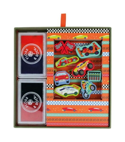 FLOSS&ROCK Cars Stamper Ahşap Baskı Seti Aktivite Kitabı