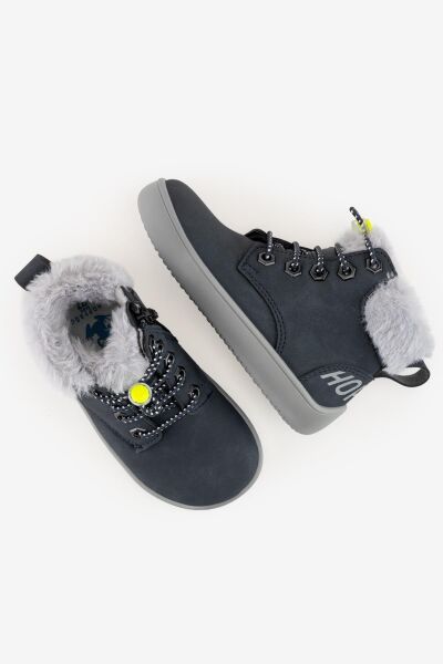 HOPFRÖG KIDS Furry Boots Lacivert Nubuk Barefoot Çocuk Botu