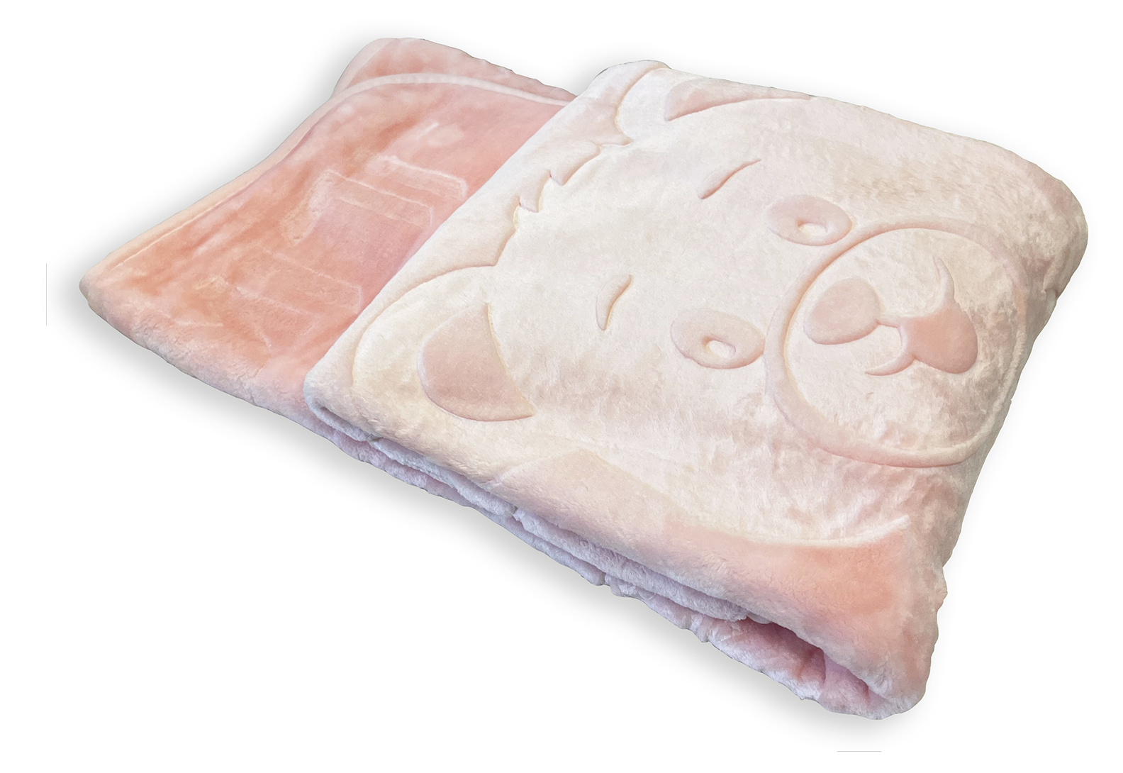 MiniGold Yenidoğan Peluş Battaniye - Ayıcık Pembe