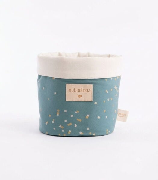 Nobodinoz Panda Sepet // Gold Confetti - Magic Green (Orta Boy)