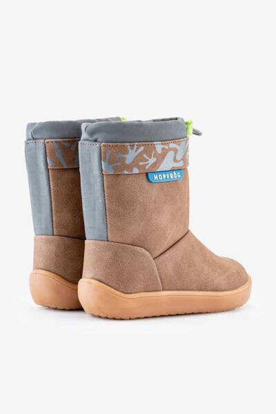 HOPFRÖG KIDS Rain Boots Kahverengi Meşe Suya ve Soğuğa Dayanıklı Barefoot Çocuk Botu
