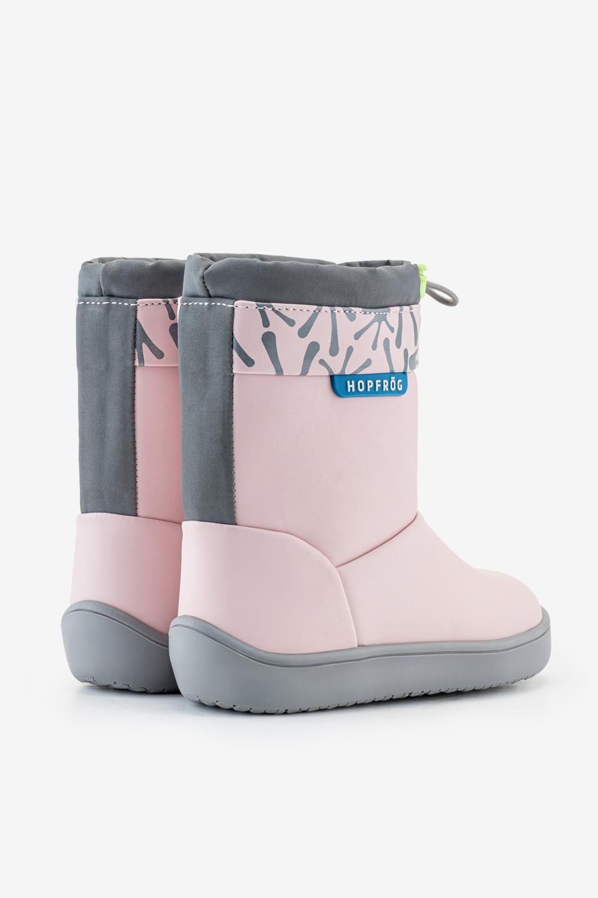 HOPFRÖG KIDS Rain Boots Süper Mat Pembe Suya ve Soğuğa Dayanıklı Barefoot Çocuk Botu