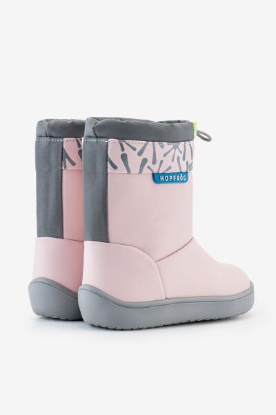HOPFRÖG KIDS Rain Boots Süper Mat Pembe Suya ve Soğuğa Dayanıklı Barefoot Çocuk Botu