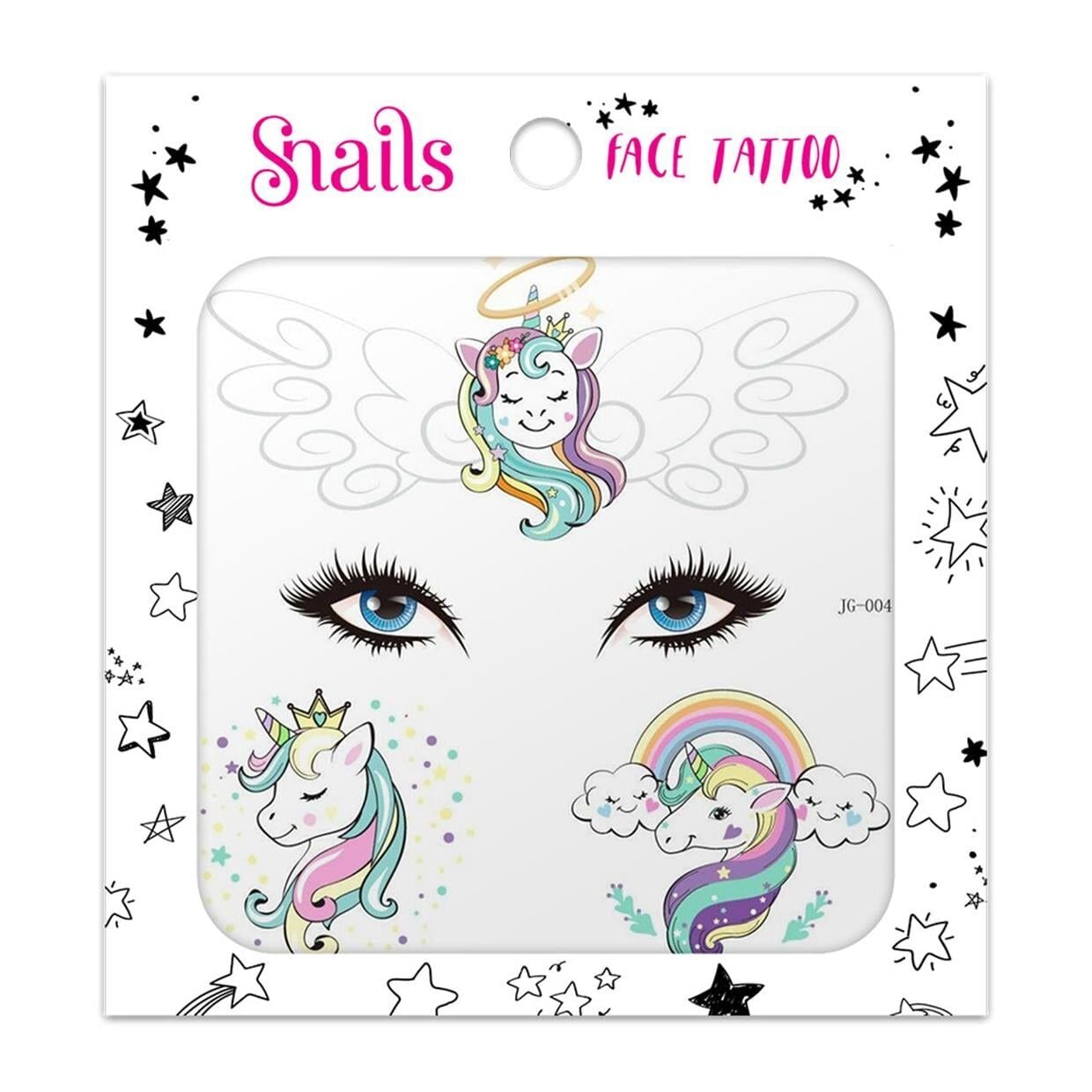 Snails Yüz Dövmesi - Unicorn Crown
