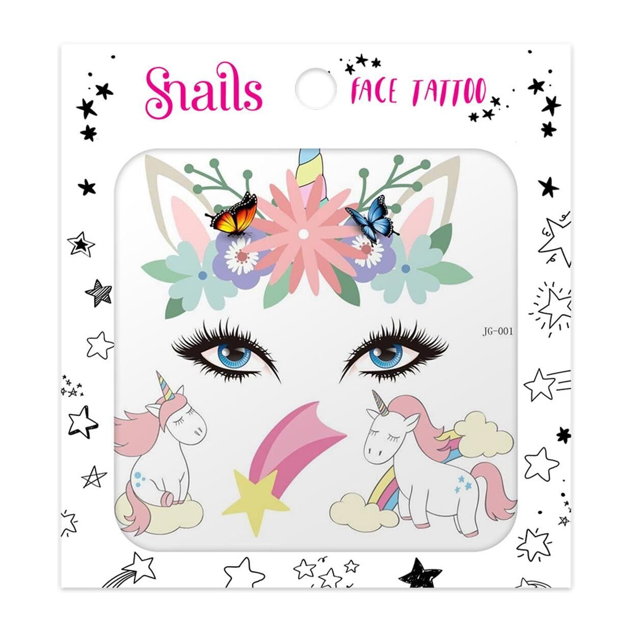Snails Yüz Dövmesi - Unicorn Star