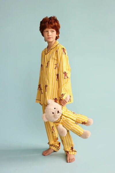 Luna Mia Skater Bear Uyku Arkadaşlı Pijama Seti