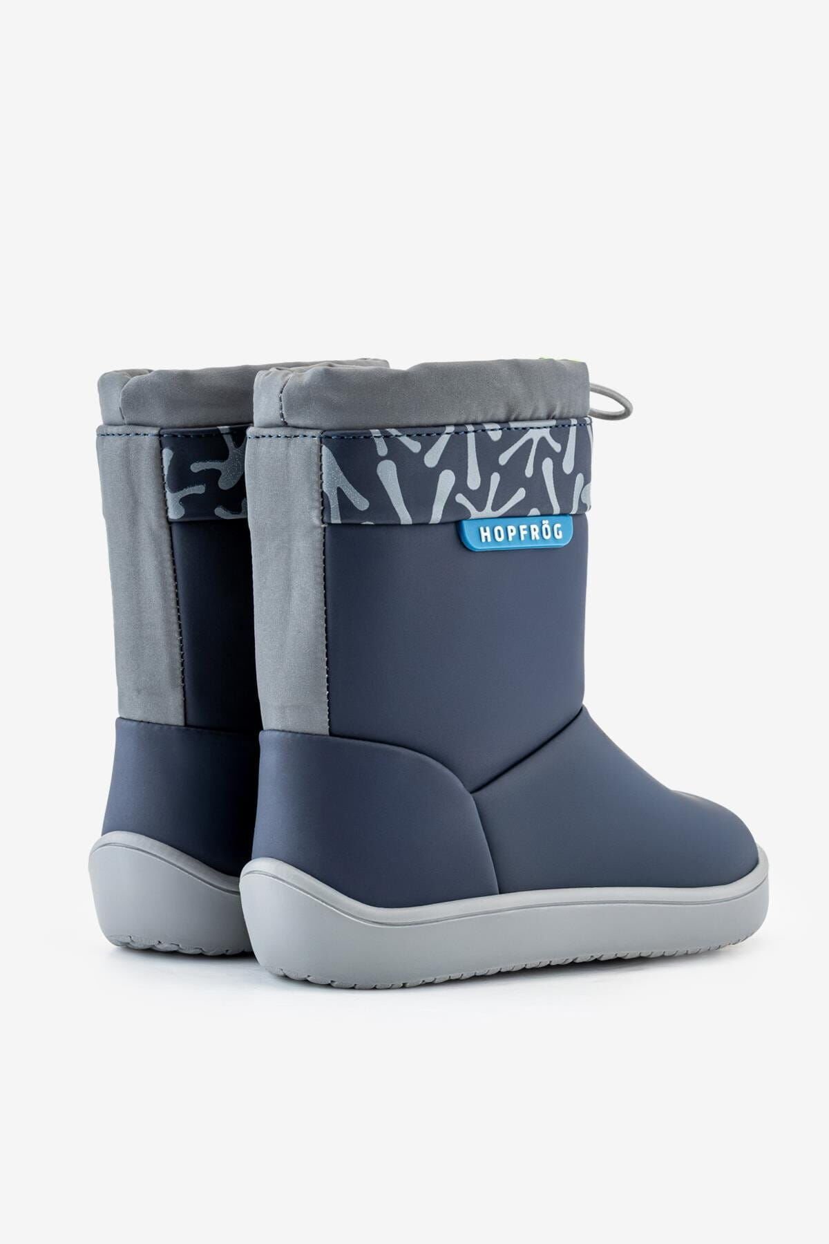 HOPFRÖG KIDS Rain Boots Süper Mat Lacivert Suya ve Soğuğa Dayanıklı Barefoot Çocuk Botu