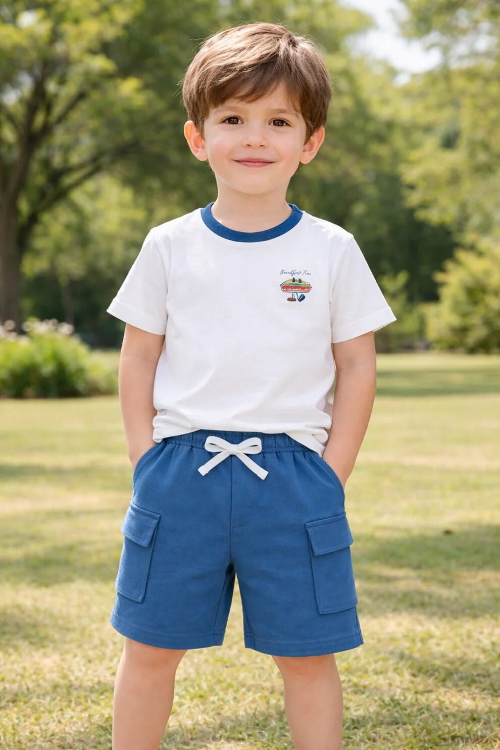 Miela Kids Cartoon Baskılı Oversize Tişört ve Şort Takım