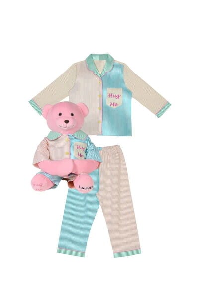 Luna Mia Kika Multicolor Hug Me Uyku Arkadaşlı Pijama Seti