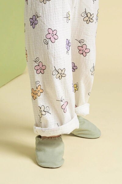 HOPFRÖG KIDS Recycled Canvas Hyper Eco Su Yeşili Barefoot Patik