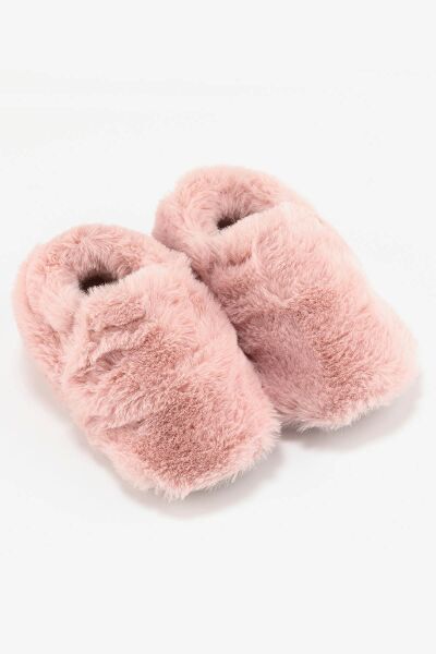 HOPFRÖG KIDS Furry Furry Pembe Kürk Barefoot Patik
