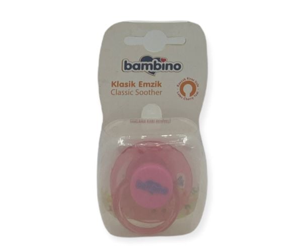 Bambino Kauçuk Kiraz Uçlu Emzik 0-3 Ay - Pembe