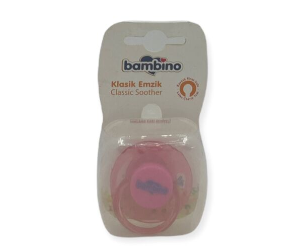 Bambino Kauçuk Kiraz Uçlu Emzik 0-3 Ay - Pembe