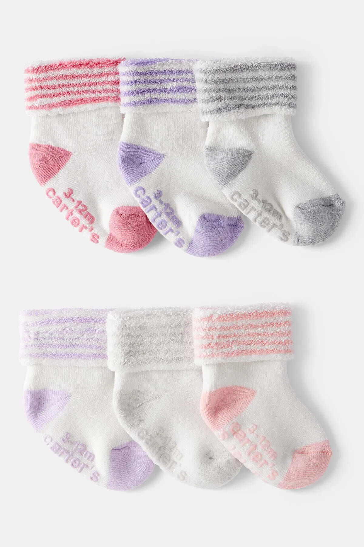 CARTER'S Kız Bebek Desenli 6Lı Çorap