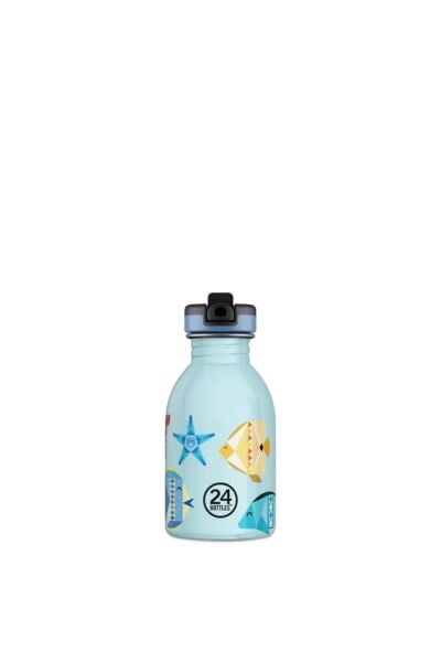 24Bottles Kids Bottle Sea Friends Pipetli Paslanmaz Çelik Çocuk Su Matarası 250ml