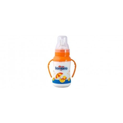 Bambino Biberon Ayıcıklı Kavranabilir 150 ml - Turuncu
