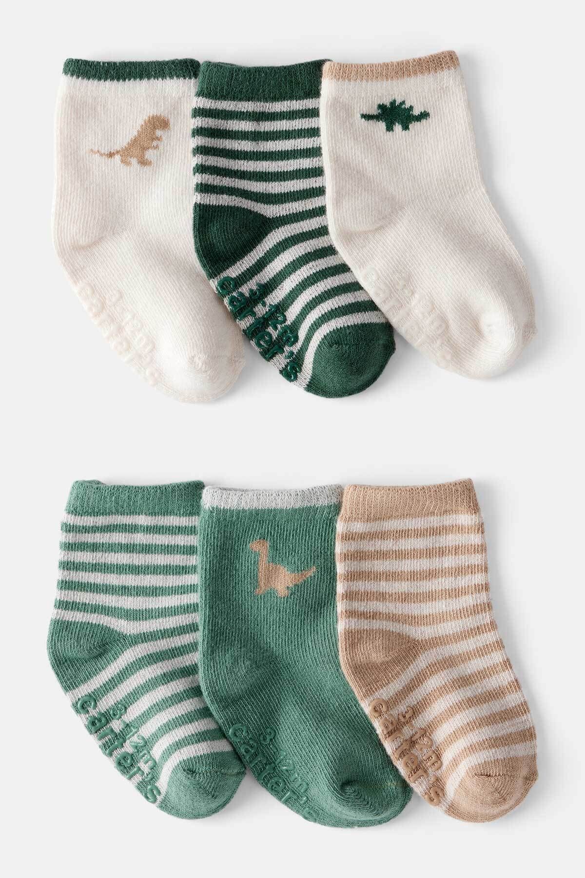 CARTER'S Erkek Bebek Desenli 6Lı Çorap