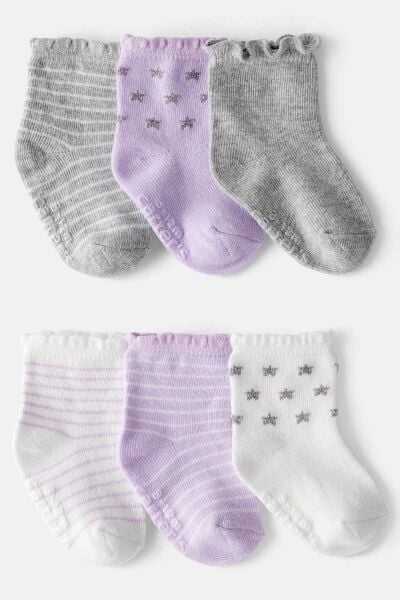 CARTER'S Kız Bebek Desenli 6Lı Çorap