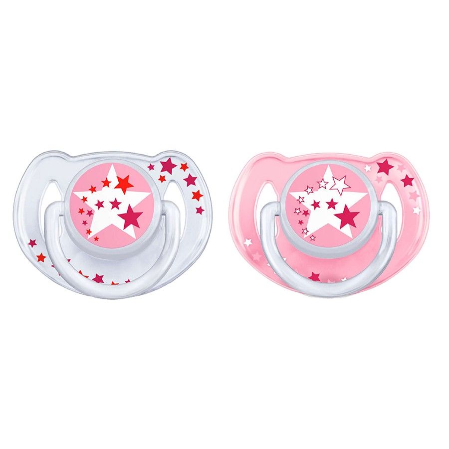 Philips Avent Yalanci Emzik 6-18 ay Karanlıkta Parlar 2li - Pembe