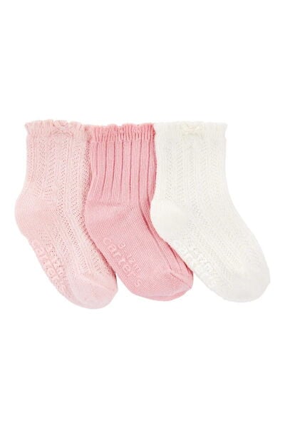 CARTER'S Kız Bebek Desenli 3Lü Çorap