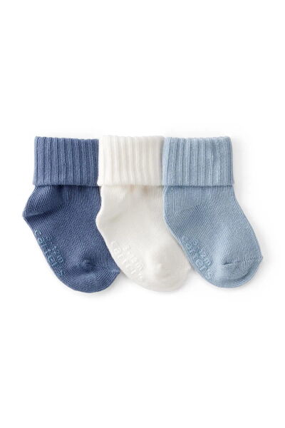 CARTER'S Erkek Bebek Desenli 3Lü Çorap