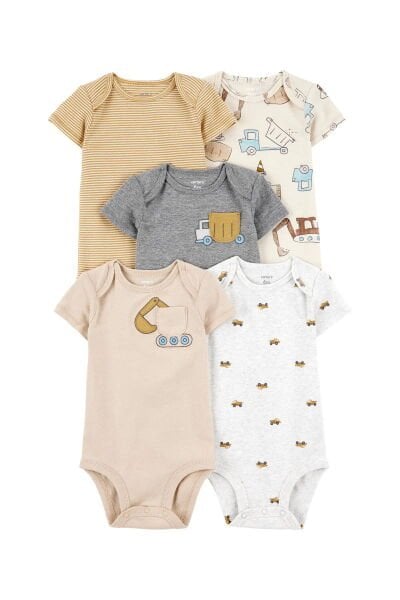 CARTER'S Erkek Bebek Kısa Kollu 5li Body