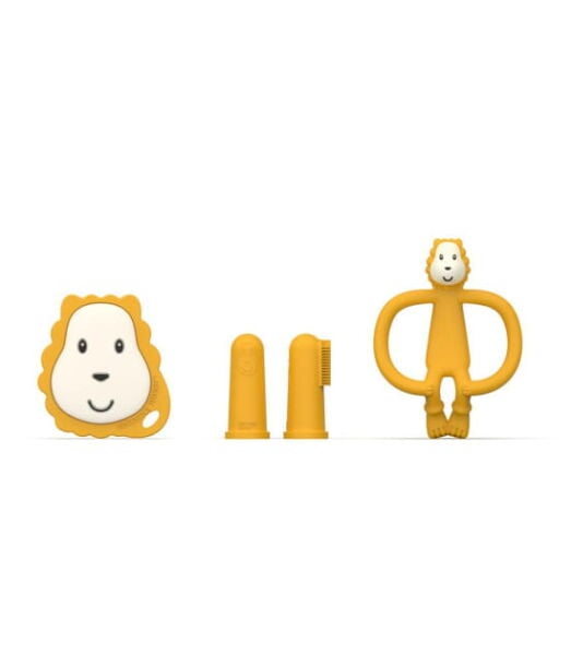 Matchstick Monkey Silikon Diş Kaşıyıcı Başlangıç Seti // Lion