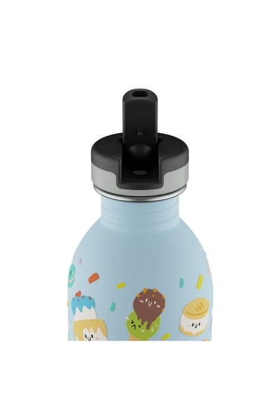 24Bottles Kids Bottle Sweet Friends Pipetli Paslanmaz Çelik Çocuk Su Matarası 250 ml