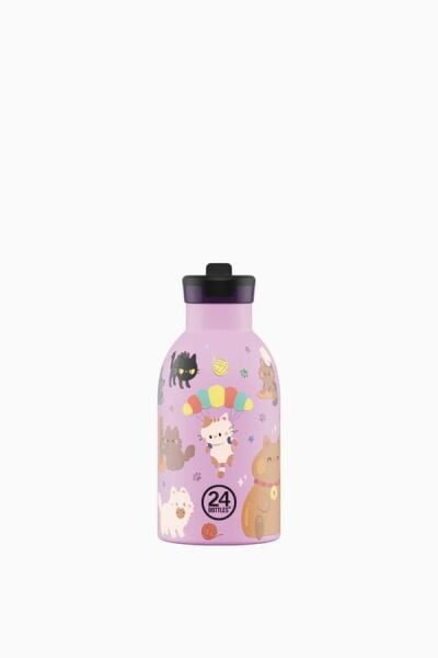24Bottles Clima Bottle Meow Friends Pipetli Paslanmaz Çelik Termos 330 ml