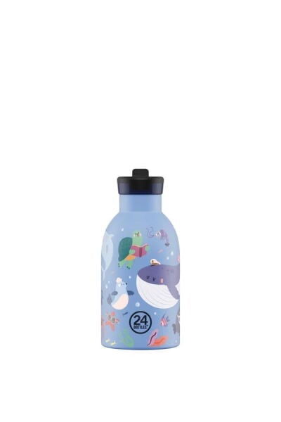 24Bottles Clima Bottle Ocean Friends Pipetli Paslanmaz Çelik Termos 330 ml