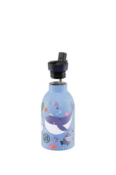 24Bottles Clima Bottle Ocean Friends Pipetli Paslanmaz Çelik Termos 330 ml