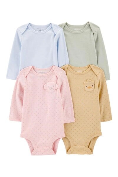 CARTER'S Kız Bebek Uzun Kollu 4lü Body