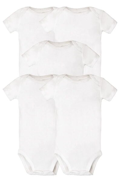 CARTER'S Bebek Kısa Kollu Body Set 5'li Paket Beyaz