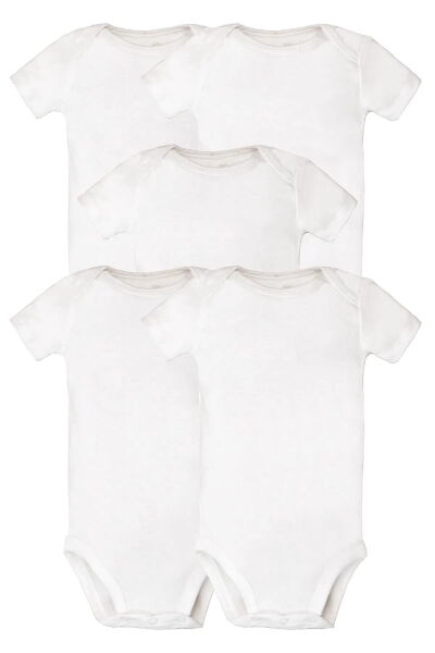 CARTER'S Bebek Kısa Kollu Body Set 5'li Paket Beyaz