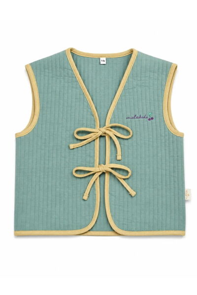 Miela Kids Cherry Kapitone Yelek Mint