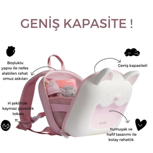 ZOYZOII Animal Serisi Sırt Çantası / Pink Fox