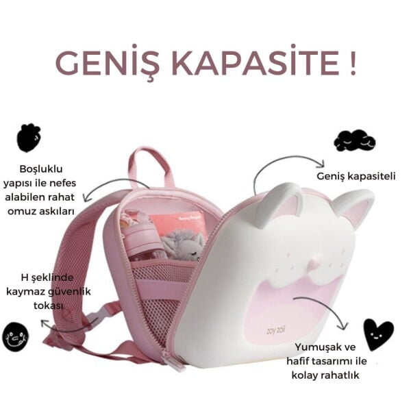 ZOYZOII Animal Serisi Sırt Çantası / Pink Fox